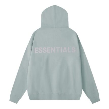 Fear of God Essentials Classic Fleece Reflective Hoodie Green