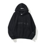 Essentials Black Oversized Hoodie